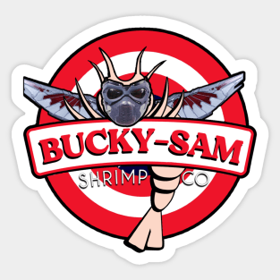 bucky-sam shrimp co Sticker